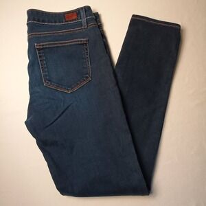 Paige Womans Skyline Skinny Mid Rise Dark Wash Jeans Size 31/12 Classic Stretch
